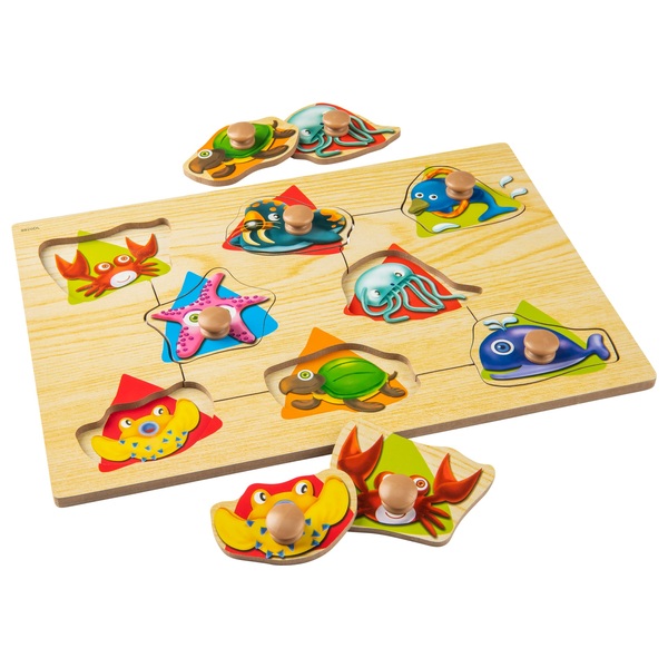 Easy Grab Wooden Puzzle Under the Sea | Smyths Toys UK