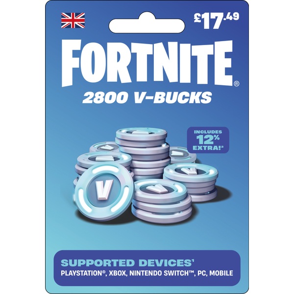 2800 Fortnite V-Bucks Gift Card