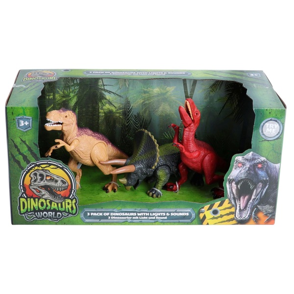 Light and Sound Dinosaur 3 Pack | Smyths Toys UK