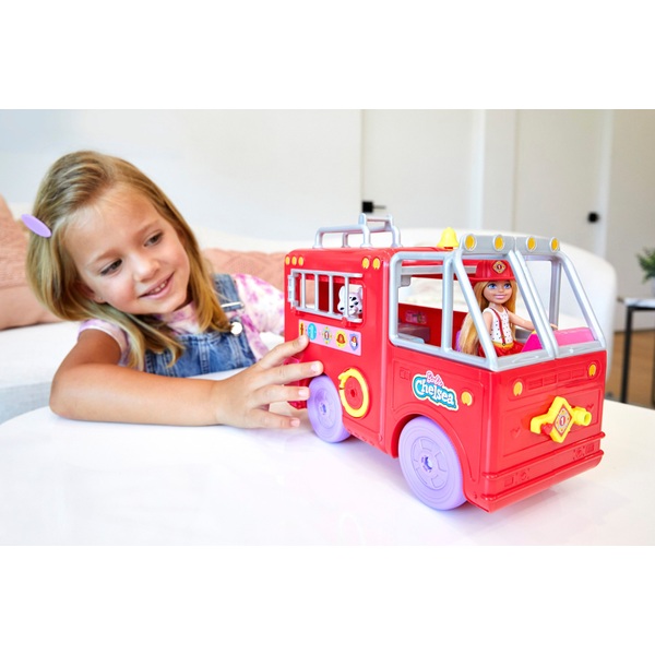 Barbie Chelsea Fire Truck Vehicle Playset and Doll Smyths Toys Ireland