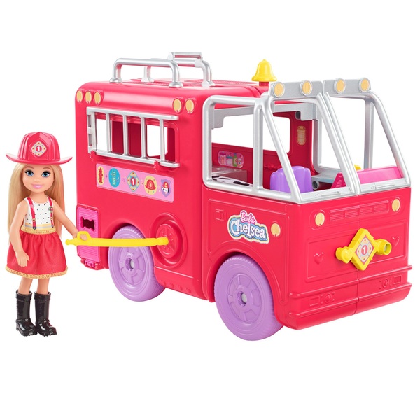 Barbie Chelsea Fire Truck Vehicle Playset and Doll Smyths Toys Ireland
