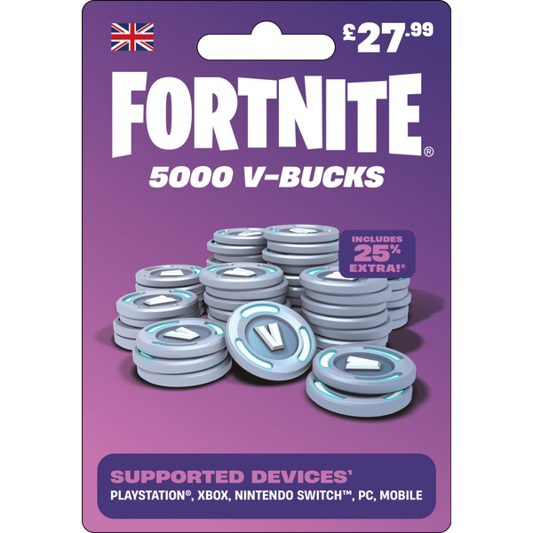 5 000 Fortnite V Bucks Gift Card