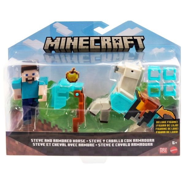 2x Lego Minecraft Steve One avec armure et épée argentées. -  France