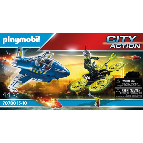 bladre Marvel Opfylde Playmobil City Action - Jet de police et drone - 70780 | Smyths Toys France