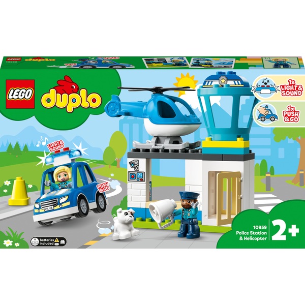 Zelfrespect Portier begin LEGO DUPLO City 10959 Politiebureau & Helikopter Set | Smyths Toys Nederland