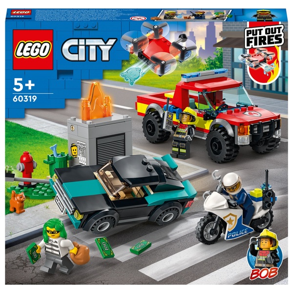 Afspraak doolhof Oneerlijk LEGO City Set 60319 Brandweer & Politie achtervolging | Smyths Toys  Nederland