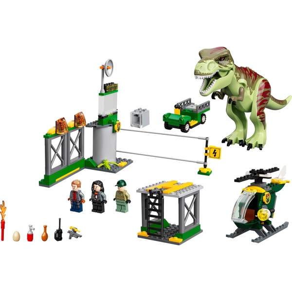 Schleich Dinosaurs, Dinosaur Toys for Kids, Tyrannosaurus Rex Attack  5-Piece Dino Set with T-Rex Toy, Ages 4+