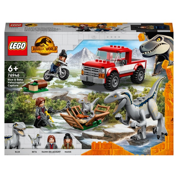 LEGO Jurassic World 76946 Blue & Beta Velociraptor Capture Toy