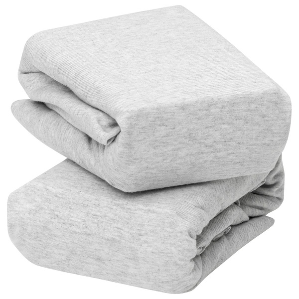 ClevaMama Jersey Cotton Fitted Sheets Grey 2 Pack | Smyths Toys UK