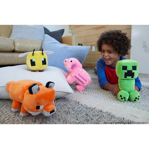 Minecraft Peluche Cochon Piglin Grognon avec Bâton De Blaze