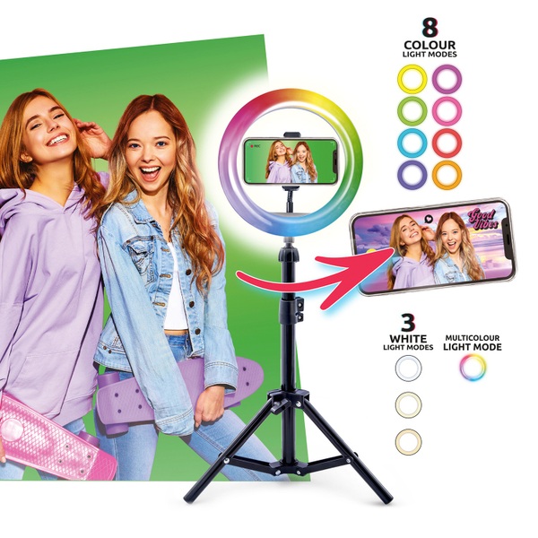 Studio Creator Video Maker with 20cm Colour LED Ring Light Smyths Toys UK