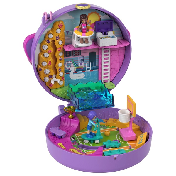 Polly Pocket Soccer Squad Compact with Micro Dolls and Accessories ...