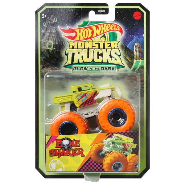 Hot Wheels - Monster Trucks - Coffret 10 Véhicules Phosphorescents