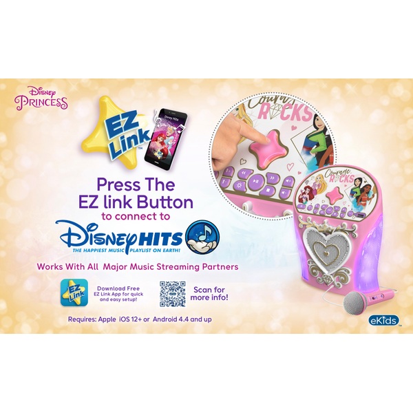 Disney Princess EZ Link Bluetooth Karaoke Machine Smyths Toys UK