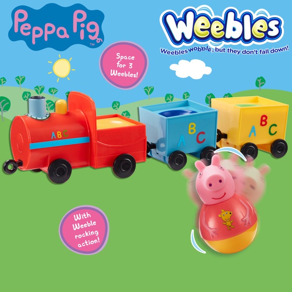Peppa Pig Weebles Pull Along Wobbily Train Smyths Toys UK