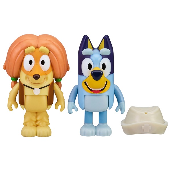 Bluey Figure 2-Pack Doctor: Bluey & Indy | Smyths Toys UK