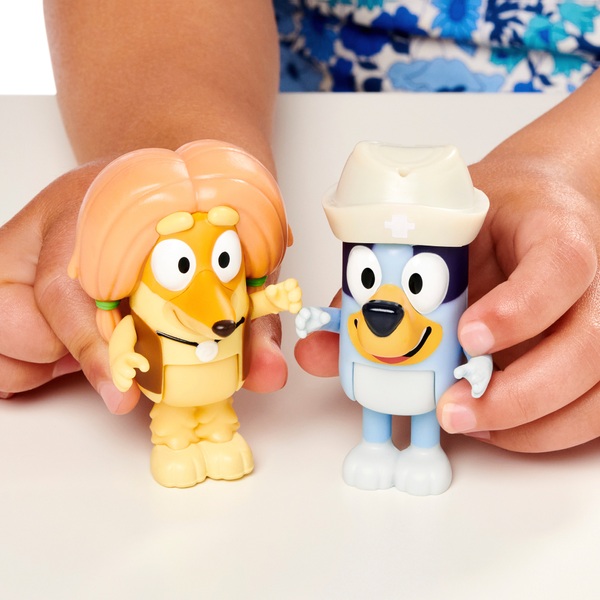 Bluey Figure 2-Pack Doctor: Bluey & Indy | Smyths Toys UK