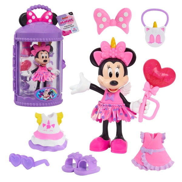Disney Junior Minnie Mouse Fabulous Fashion Doll with Case Smyths Toys Ireland