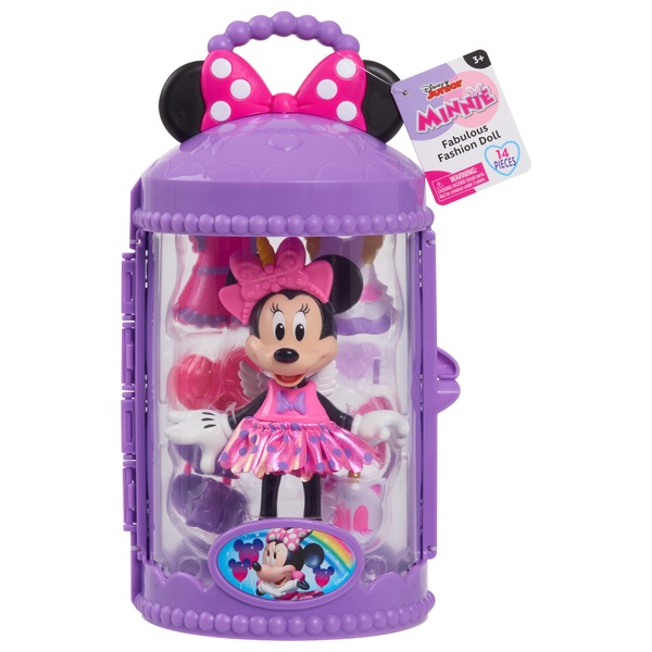 Disney Junior Minnie Mouse Fabulous Fashion Doll with Case