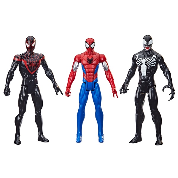Marvel Spider-Man Titan Hero Series Miles Morales, Spider-Man and Venom | Smyths Toys UK