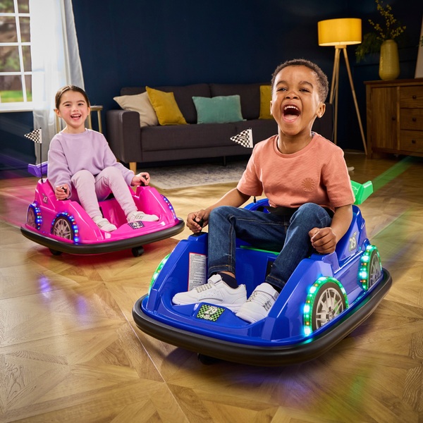 Flybar 6V Racer Bumper Car in Blue Smyths Toys Ireland