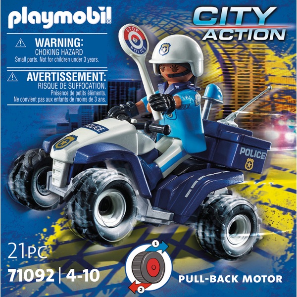 verlangen schommel Creatie PLAYMOBIL City Action 71092 Politie Speed Quad | Smyths Toys Nederland