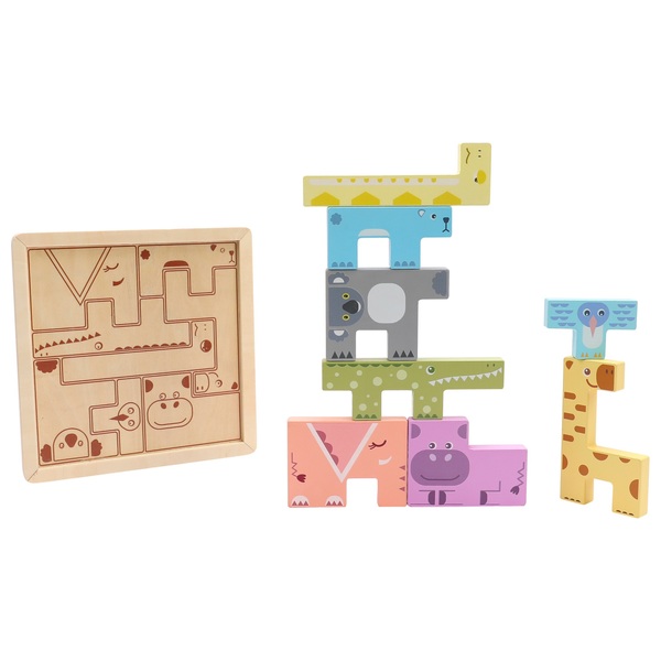 Wooden Animal Blocks | Smyths Toys UK