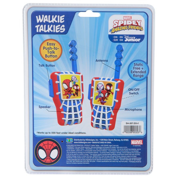 SPIDERMAN Talkie Walkie  2 Talkies Walkies facile à utiliser à la