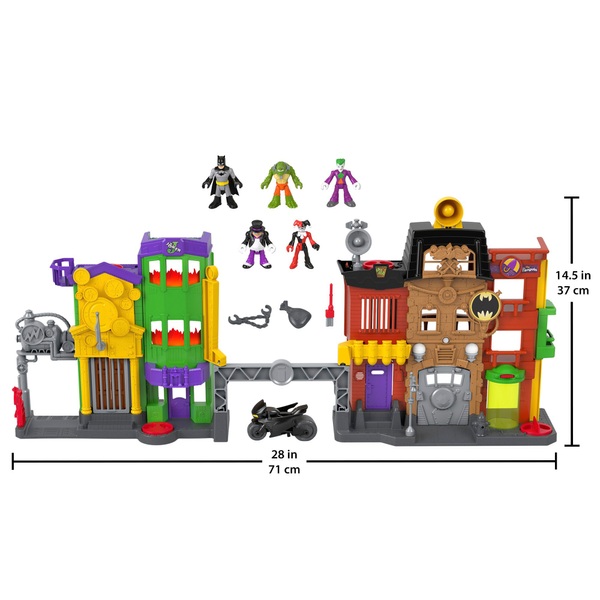 Imaginext Dc Super Friends Crime Alley Playset Imaginext DC Super Friends Gotham City Crime Alley Playset | Smyths Toys UK