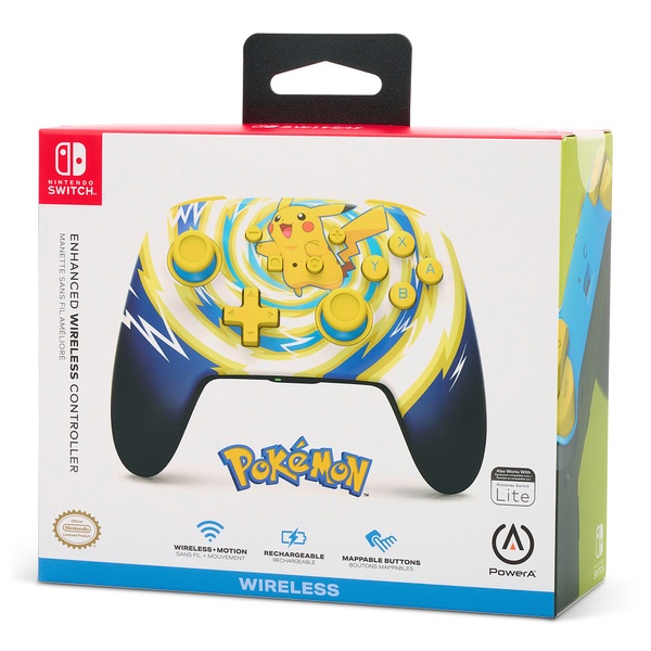 PowerA Enhanced Wireless Controller for Nintendo Switch - Pokémon: Pikachu  Vortex | Smyths Toys UK