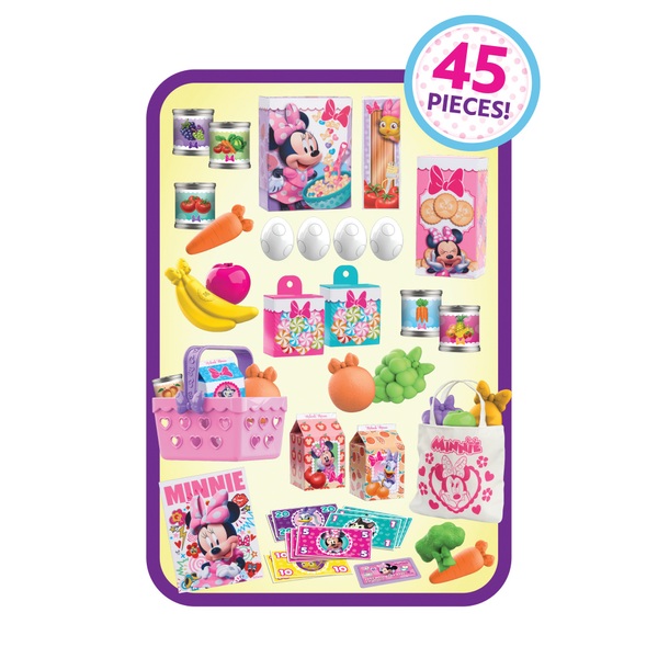 Disney Junior Minnie Mouse Marvelous Market with 45 Play Food Pieces