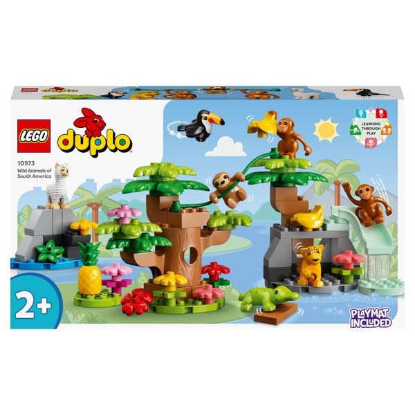 Min provincie Tekstschrijver LEGO DUPLO 10973 Wilde dieren van Zuid- Amerika met dierfiguren en planten  set | Smyths Toys Nederland