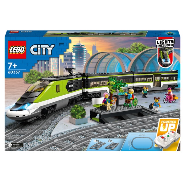 LEGO City 60337 Express Passenger Train Toy RC Lights Set | Smyths Toys UK