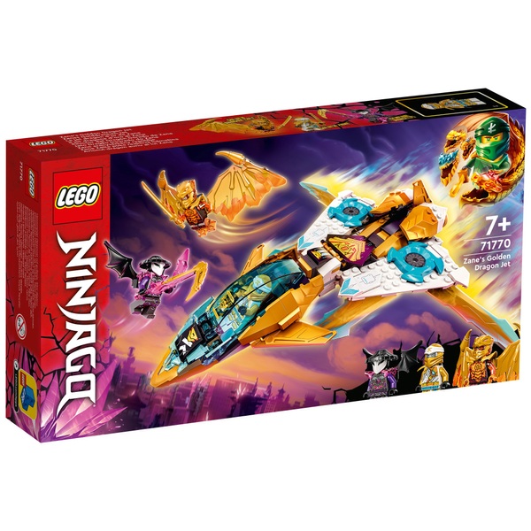 Distributie creëren Begrip LEGO NINJAGO 71770 Zane's gouden drakenvliegtuig set | Smyths Toys Nederland