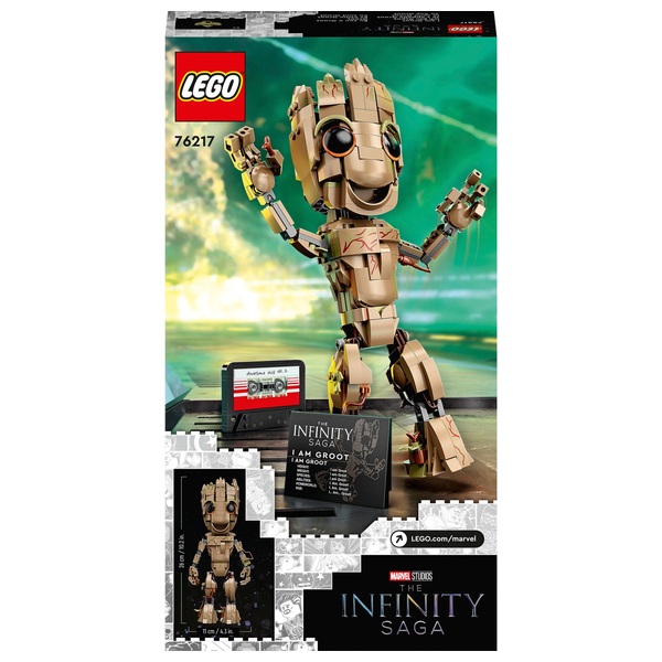 LEGO Marvel 76217 I am Groot Set Baby Groot Buildable Toy | Smyths Toys UK