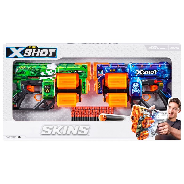 X-Shot Skins Dread Dart Blaster 2 Pack By ZURU | Smyths Toys Ireland