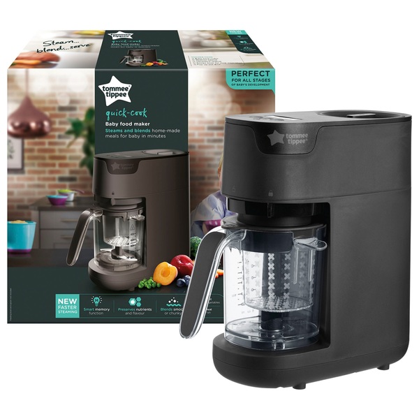 Tommee Tippee Quick Cook Baby Food Steamer Blender Black Smyths Toys UK