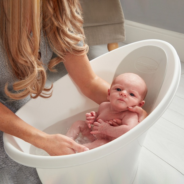 Shnuggle Baby Bath - White with Grey Backrest | Smyths Toys UK