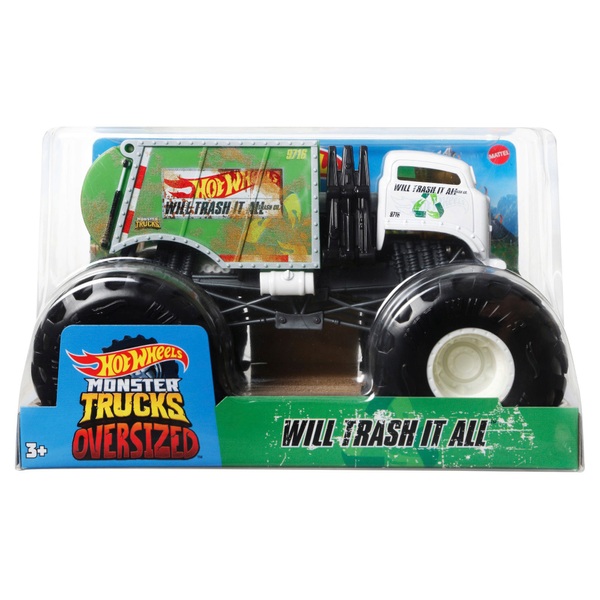 Hot Wheels Monster Trucks Will Trash It All 1:24 Scale Die-Cast