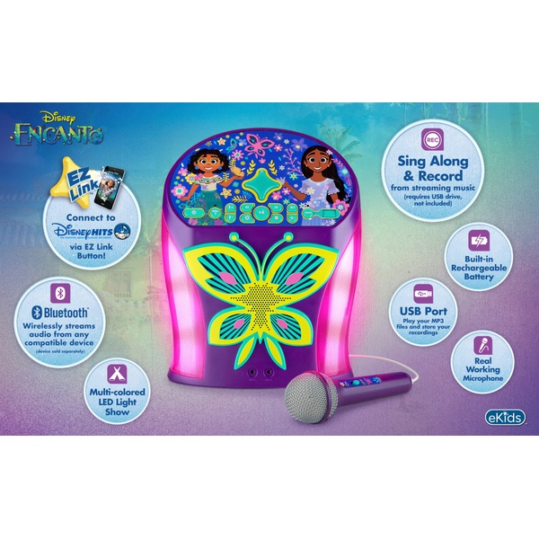 iHome Disney Encanto Bluetooth Karaoke Machine with EZ Link Technology