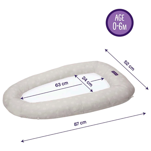 ClevaMama ClevaFoam Baby Pod - White/Grey ClevaMama ClevaFoam Baby Pod - White/Grey
