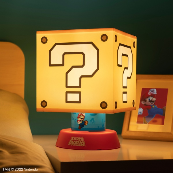 Super Mario Question Block Icon Lamp Smyths Toys UK