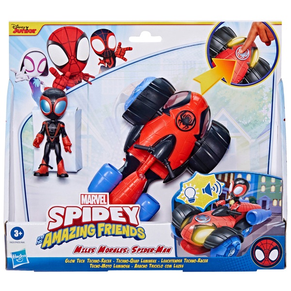 Véhicule 3 en 1 Nerf : Arachno-moto avec figurine Spiderman - Jeux
