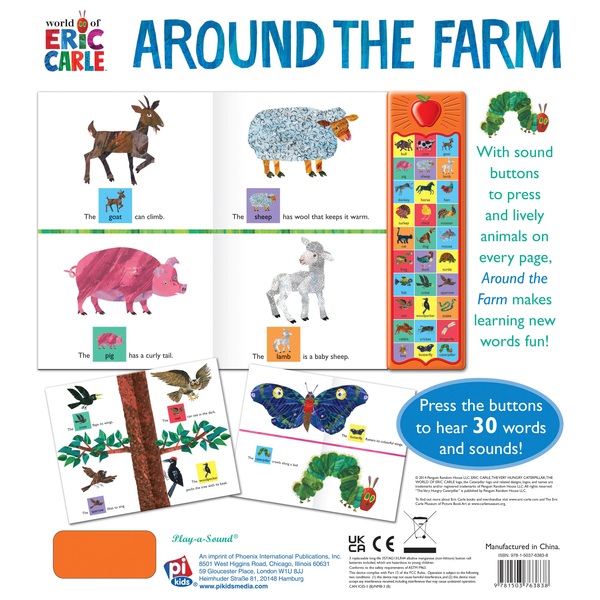 Around The Farm Sound Book by Eric Carle | Smyths Toys UK