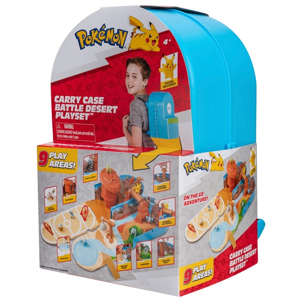 Pokemon Carry Case Playset Wicked Cool Toys Foldable Backpack with Pikachu  Toy