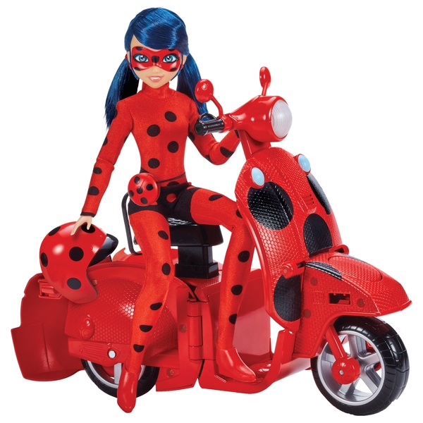 overeenkomst Vermaken Menselijk ras Miraculous scooter met Ladybug pop | Smyths Toys Nederland