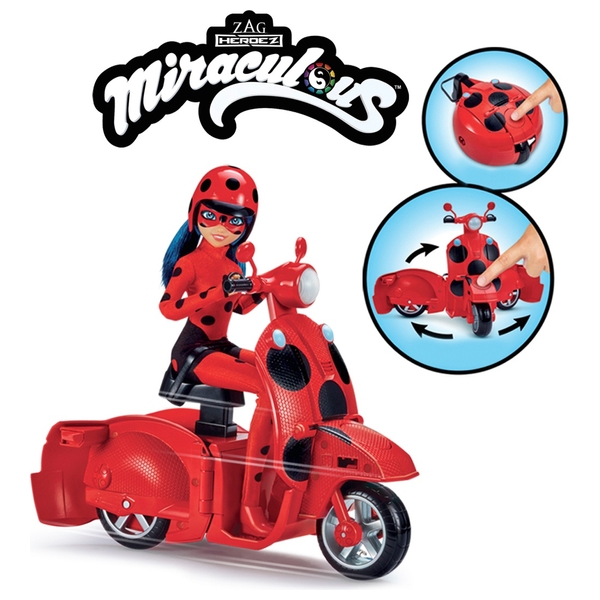 Miraculous Ladybug Scooter with Doll | Smyths Toys UK