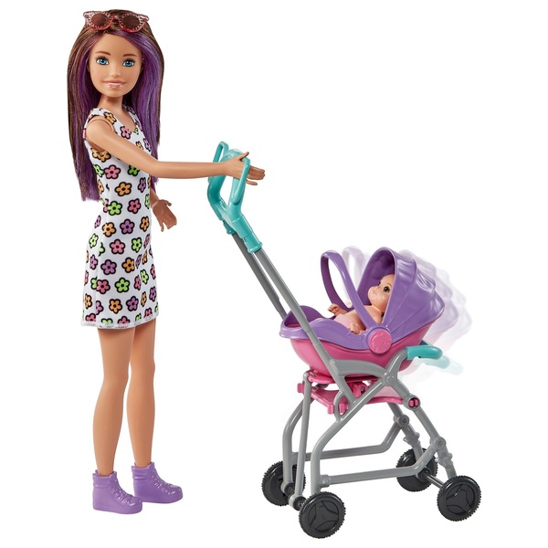 Barbie Skipper Babysitters Pushchair and 2 Dolls Playset | Smyths Toys UK