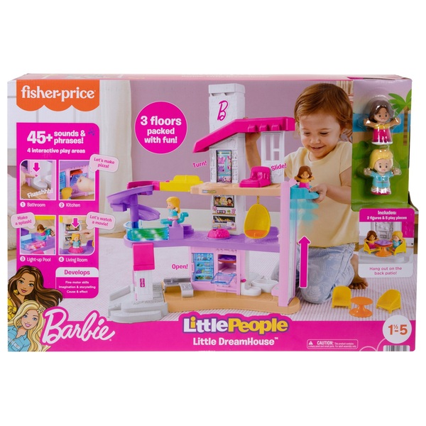 Interpretatie Verliefd vliegtuig Fisher-Price Little People Barbie Droomhuis met 2 figuren | Smyths Toys  Nederland