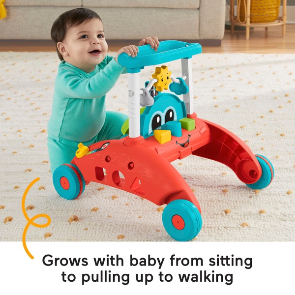 Fisher-Price 2-Sided Steady Speed Baby Walker with 100+ Songs, Sounds ...